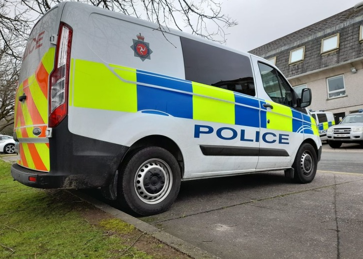 Police van parked at Police Headquarters.